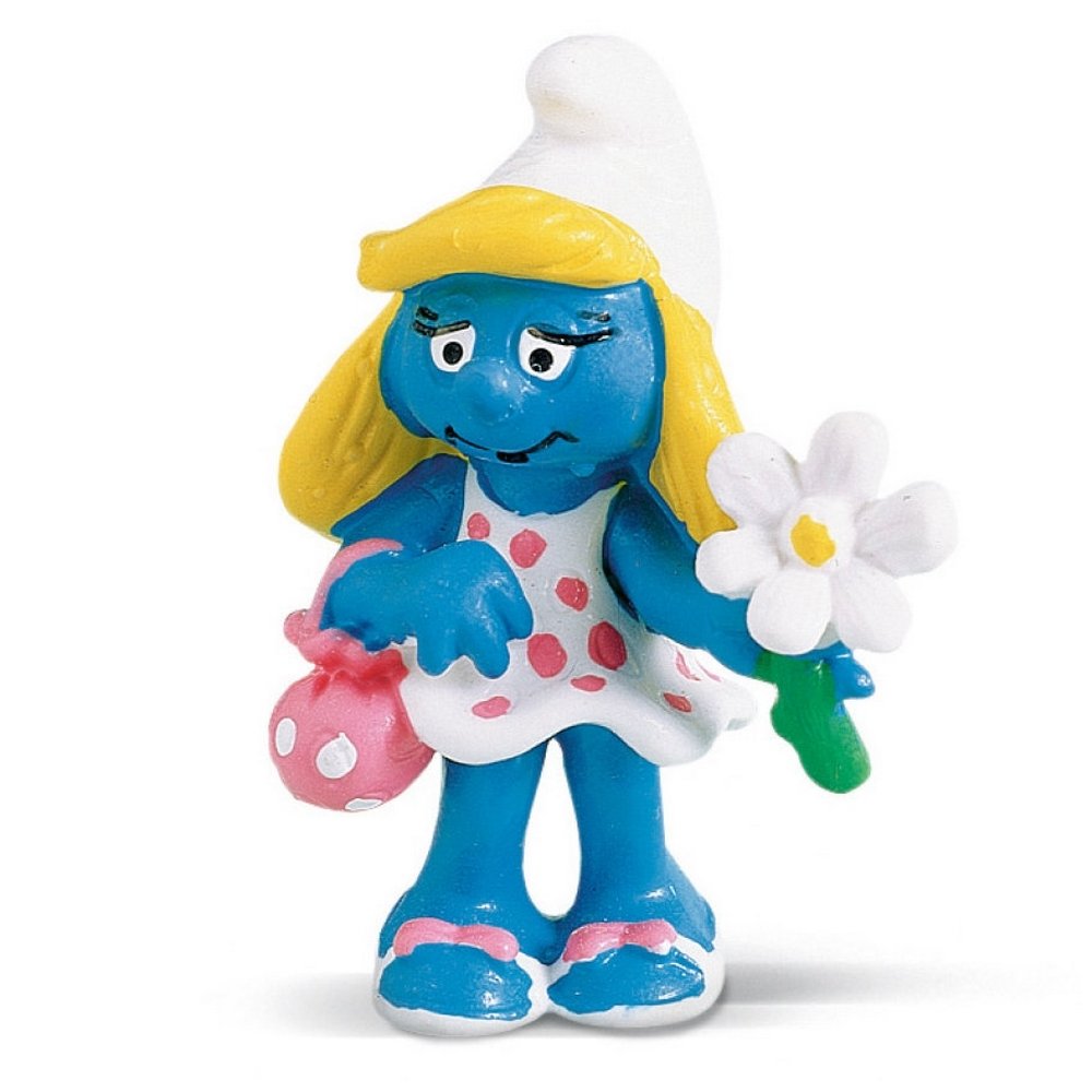 smurfette pink dress Smurfs 20140 Secretary Smurfette Pink Dress Vintage Smurf Figure Toy Figurine HK