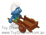 Smurf 40206 Gardener with Cart Super Smurf Schleich Smurfs Figurine 
