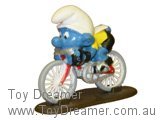 Smurf 40501 Cyclist Super Smurf (Boxed) Schleich Smurfs Figurine 