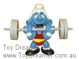 Smurf 40507 Weightlifter - Red Trunks (Boxed) Schleich Smurfs Figurine 