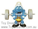 Smurf 40507 Weightlifter - Brown Trunks (Bagged) Schleich Smurfs Figurine 