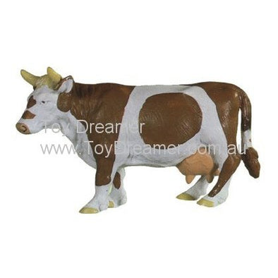 Schleich 13213 Brown & White Cow, standing
