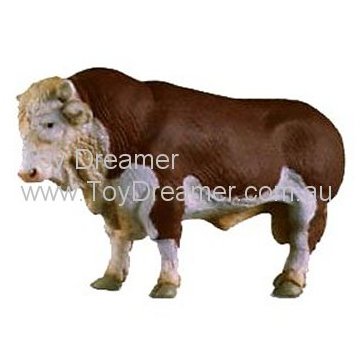 Schleich 13231 Brown and White Bull (New with Tag!)