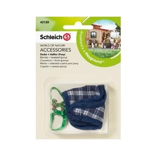 Schleich 42120 Blanket & Headstall (Pony) Navy